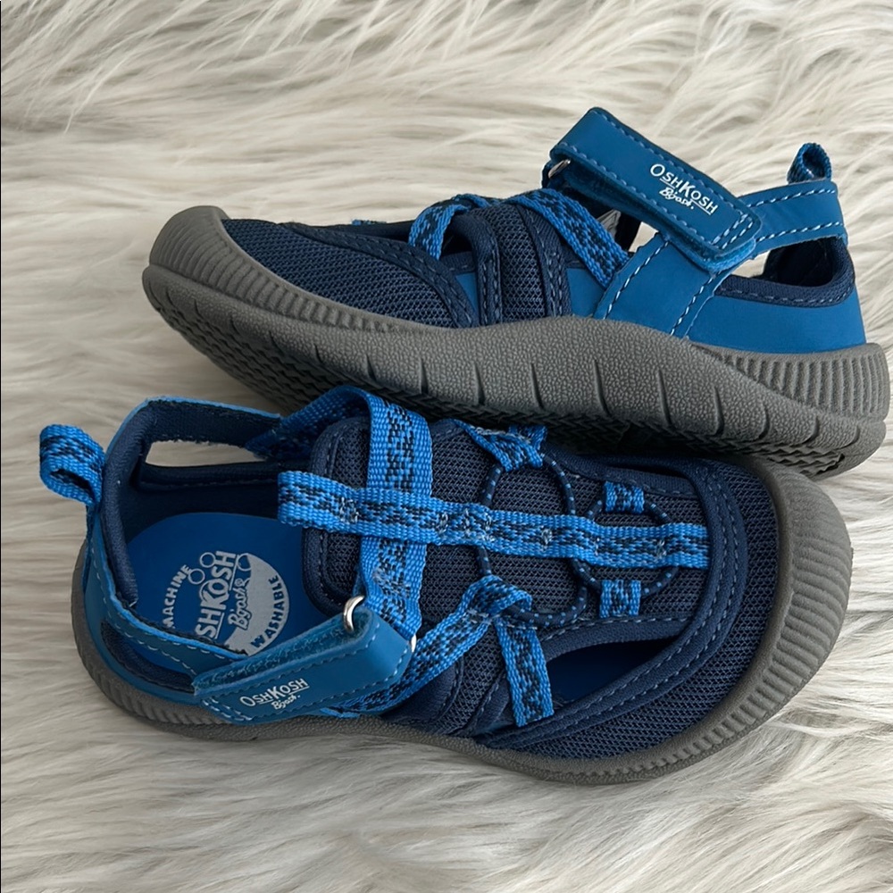 2 for $20 OshKosh B'Gosh Myla Boys Sneaker Sandal Bump toe Toddler Boys Size 10M - Picture 9 of 16